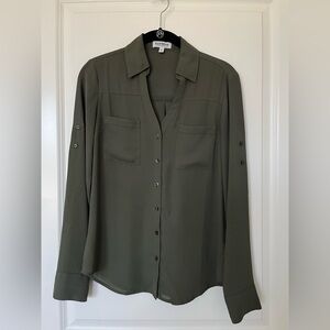 olive green Express The Portofino Shirt size XS
